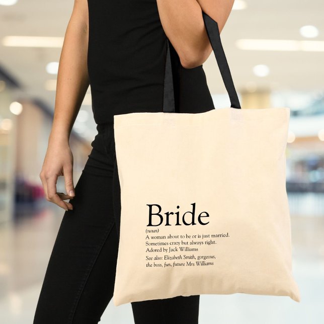 Bolsa Tote Noiva Definição, Chá de panela, Casamento (Bride Definition, Bridal Shower, Wedding Tote Bag)
