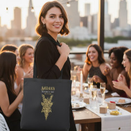 Bolsa Tote Noiva Dourada Mística Personalizada