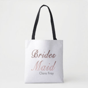 Bolsa Tote noiva elegante rosa dourada moderna