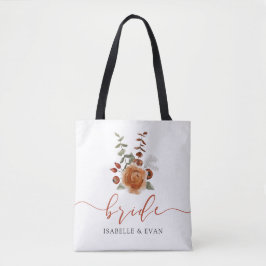 Bolsa Tote Noiva Floral Aquarela Outono