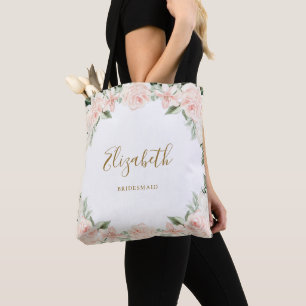 Bolsa Tote Noiva Floral Rosa Casamento