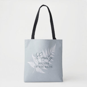 Bolsa Tote Noiva Mãe Azul Branco Gelo Samambaia