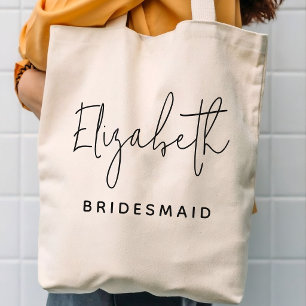 Bolsa Tote Noiva Minimalista Personalizada Nome Damas de Honr