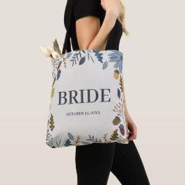 Bolsa Tote Noiva outono rústico folhas caem casamento