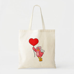 Bolsa Tote Noiva Pássaro com Véu e Balão de Coração