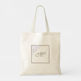 Bolsa Tote Noiva Roxo Francês Fleur de Lis Monograma
