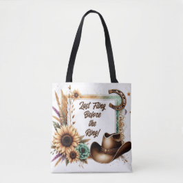 Bolsa Tote Noiva Rustic Cowgirl Última Voa Antes do Anel