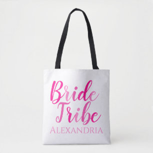 Bolsa Tote Noiva Tribo Festa de Despedida Rosa Neon