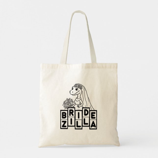 Bolsa Tote Noiva Vintage Bridezilla Despedida de Solteira  (Verso)