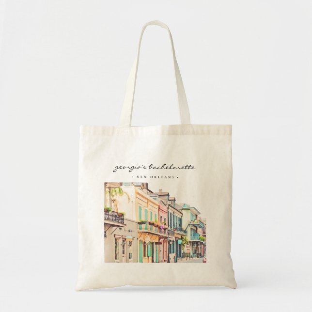 Bolsa Tote NOLA New Orleans French Quarter Bachelorette (Frente)