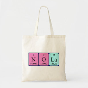 Bolsa Tote Nola Nome periódico da mesa tote saco