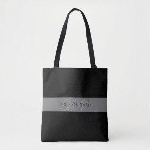 Bolsa Tote Nome comercial/outro texto de script editável eleg