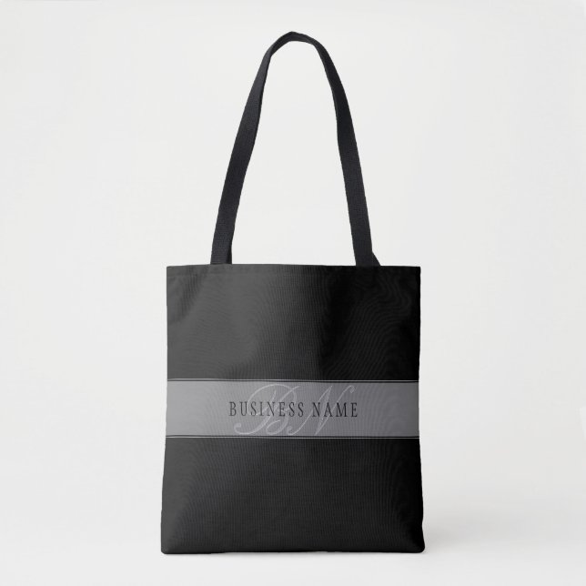 Bolsa Tote Nome comercial/outro texto de script editável eleg (Frente)