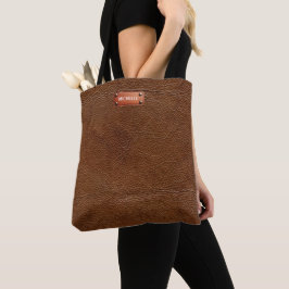 Bolsa Tote Nome da aparência do Couro Faux