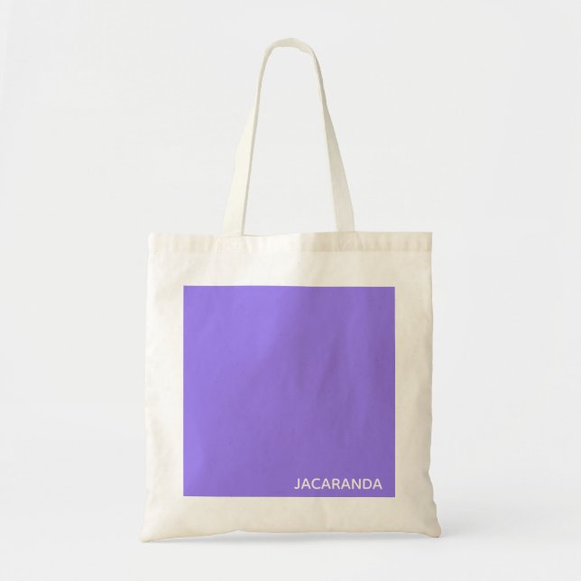 Bolsa Tote Nome da cor roxa de Jacaranda (Frente)