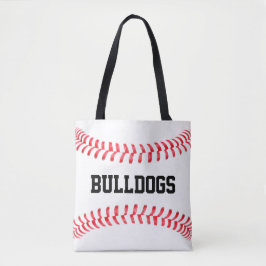 Bolsa Tote Nome da Equipe de Baseball Personalizada ou SMS