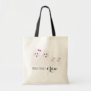 Bolsa Tote Nome da Família de Fantasmas de Halloween Tripulaç