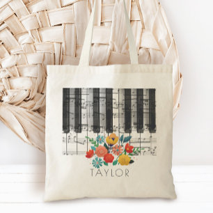 Bolsa Tote nome da música boho floral