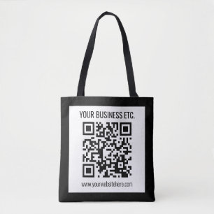 Bolsa Tote Nome da sua empresa & Código QR editável