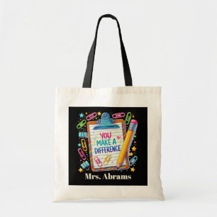 Bolsa Tote Nome de adição de Apreciação do Professor personal