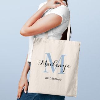 Bolsa Tote Nome de Bridesmaid do Casamento Personalizado de A