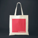 Bolsa Tote Nome de cor rosa Flamingo<br><div class="desc">Nome de cor rosa Flamingo</div>