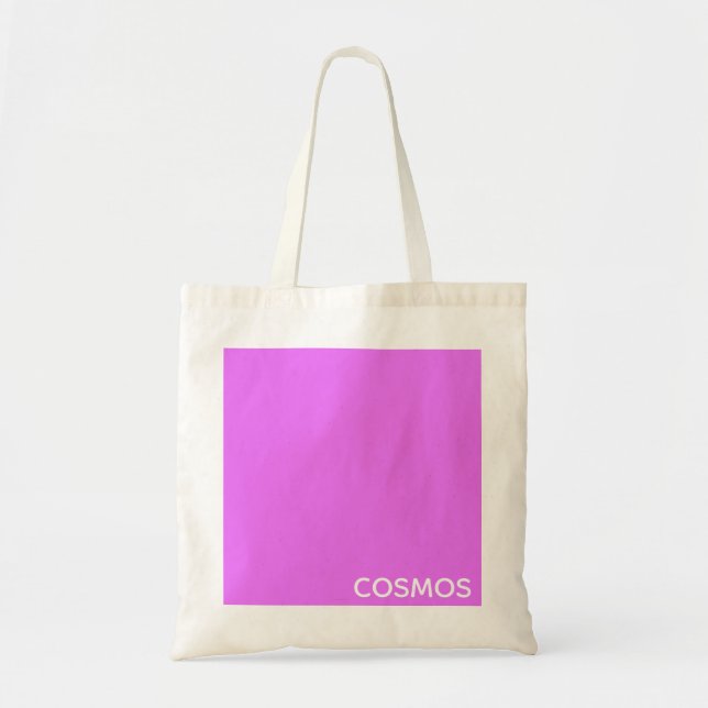 Bolsa Tote Nome de cor roxa do Cosmos (Frente)