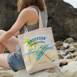 Bolsa Tote Nome de Família Personalizado Férias de Verão na P