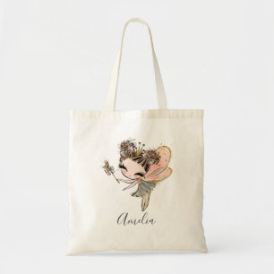 Bolsa Tote Nome de Menina Mágica Encantada Pixie Fada Compras