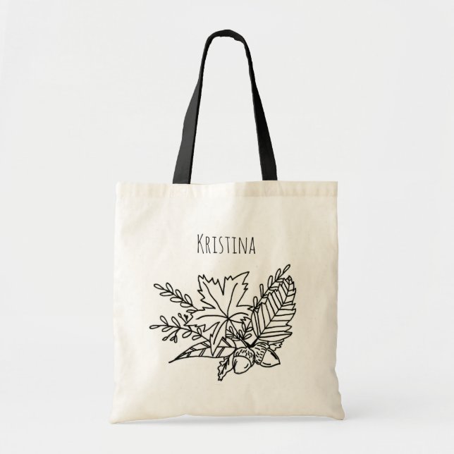 Bolsa Tote Nome de Outono (Frente)