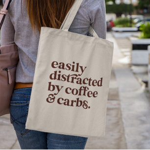 Bolsa Tote Nome de Série do Sobrenome do Café Moderno Persona