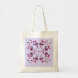 Bolsa Tote Nome de Texto Personalizado do Lavanda Orchids Bol