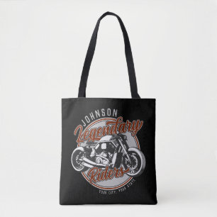 Bolsa Tote NOME DO Biker Legendário Do Cavaleiro De Motociclo