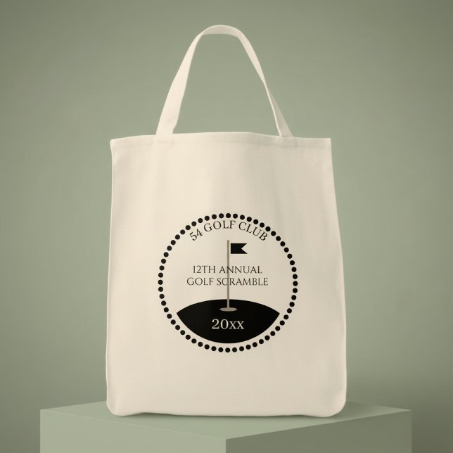 Bolsa Tote Nome do Clube de Golfe Scramble (Criador carregado)