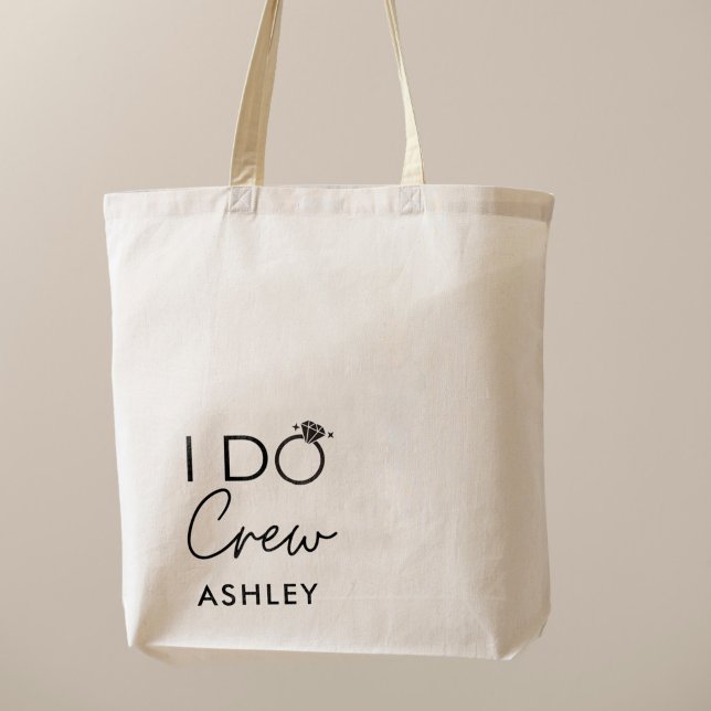 Bolsa Tote Nome do Favor de Despedida de Solteira I Do Crew  (Criador carregado)