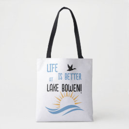 Bolsa Tote Nome do lago Personalizado em Dois Lados