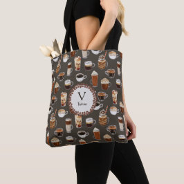 Bolsa Tote Nome do Monograma Venti Café Lover Brown