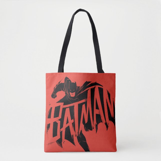 Bolsa Tote Nome do Pincel de Tinta Batman (Frente)