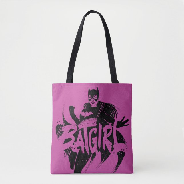 Bolsa Tote Nome do Pincel de Tinta da Batgirl (Frente)