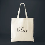 Bolsa Tote Nome do Script<br><div class="desc">Simples,  moderno e elegante. A cor do texto e do texto é totalmente personalizável. Perfeito como presente de dama de honra,  favor de casamento,  aniversário ou presente de formatura. Parte de uma coleção da Parcel Studios.</div>