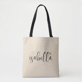 Bolsa Tote Nome do Script do Bridesmaid Personalizado
