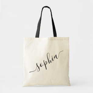 Bolsa Tote Nome do Script Personalizado Bag de Tots Simples M