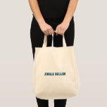 Bolsa Tote Nome do Texto da Bela Jingle Presentes da Grocery<br><div class="desc">Nome do Texto da Bela Jingle Sobressalta Tote Bag Impressa. Um bolsa de mercearia é um saco prático e ecológico especificamente concebido para carregandos e outros artigos de uso doméstico. A design de um bolsa de mercearia é normalmente simples e simples. Os bolsas de mercearia têm alças resistentes, muitas vezes...</div>