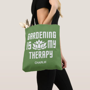 Bolsa Tote Nome e cor personalizados da jardinagem