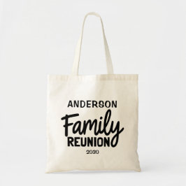 Bolsa Tote Nome e Data Personalizados de Reunião de Família M