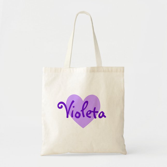 Bolsa Tote Nome em Roxo (Frente)