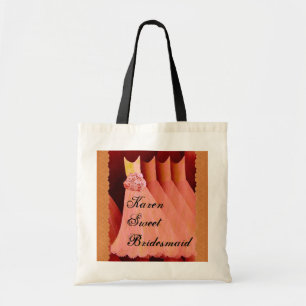 Bolsa Tote Nome feito sob encomenda e vestidos da dama de