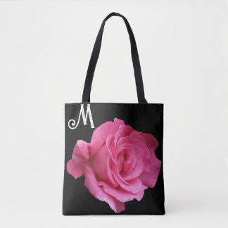 Bolsa Tote Nome M personalizável, cor-de-rosa rosa bonito, te