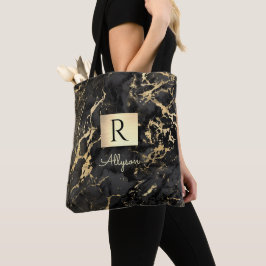 Bolsa Tote Nome & Monograma, Caixa Dourada, Mármore Preto e D