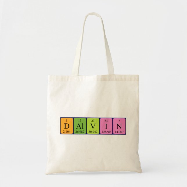 Bolsa Tote Nome periódico da mesa Dalvin tota saco (Frente)